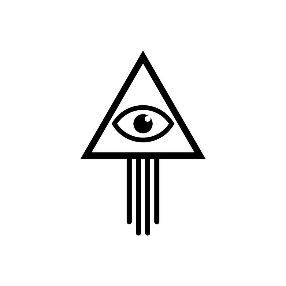 all seeing eye symbol vector illustration