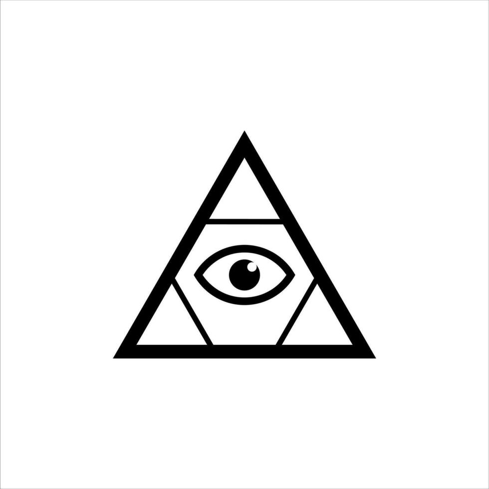 all seeing eye symbol vector illustration