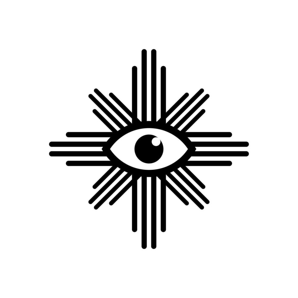 all seeing eye symbol vector illustration