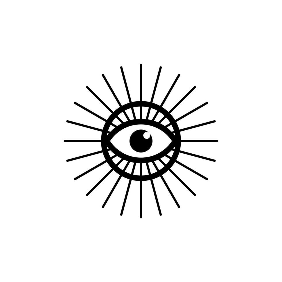 all seeing eye symbol vector illustration