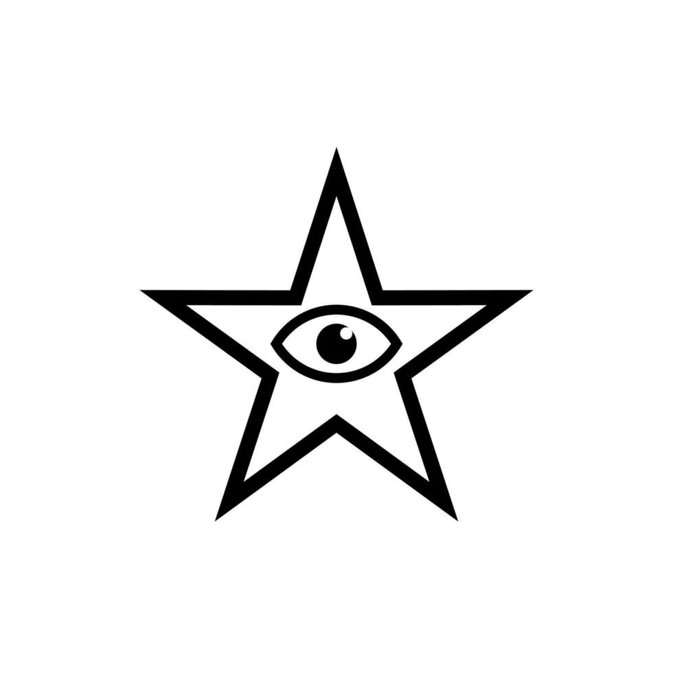 all seeing eye symbol vector illustration