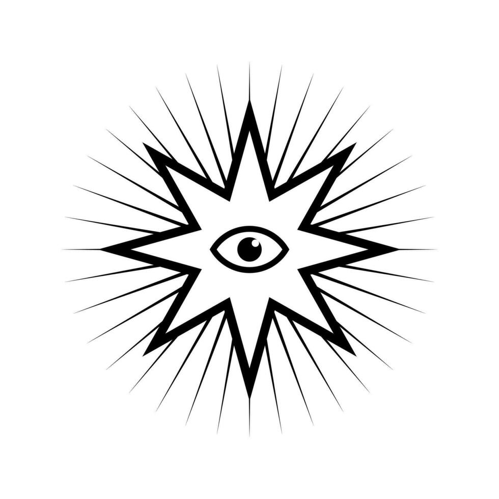 all seeing eye symbol vector illustration