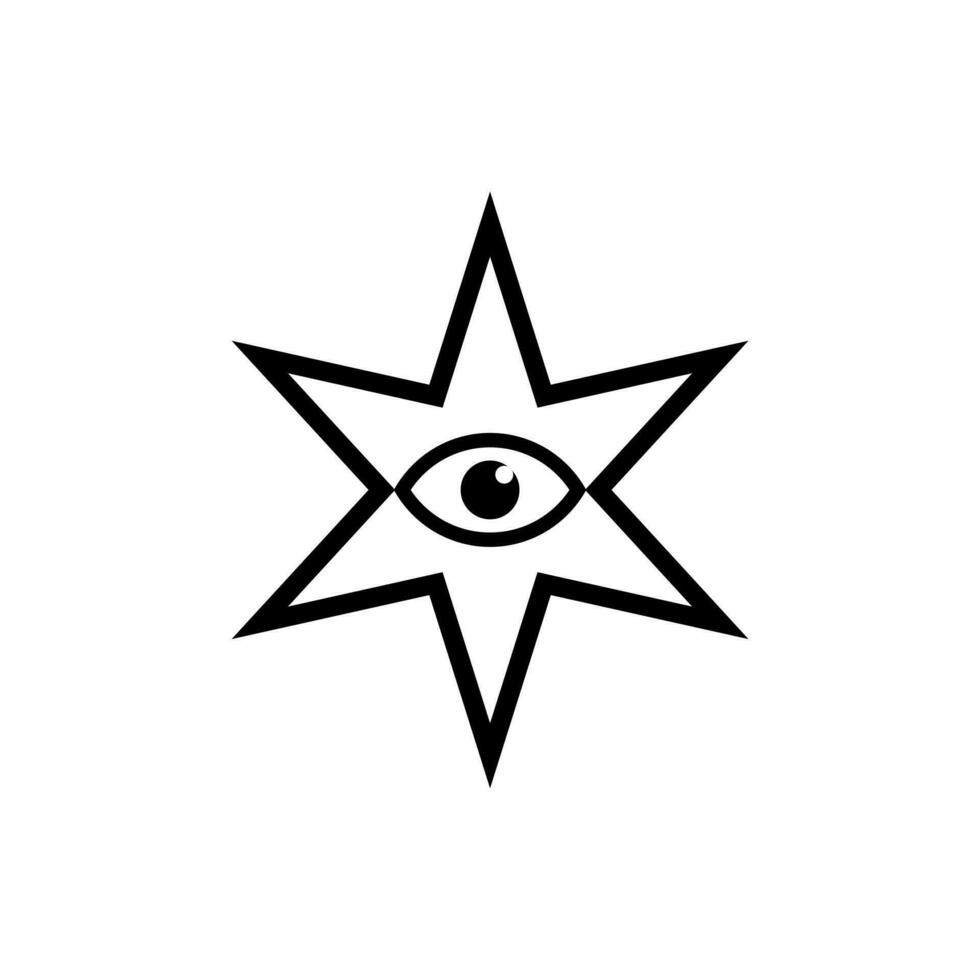 all seeing eye symbol vector illustration
