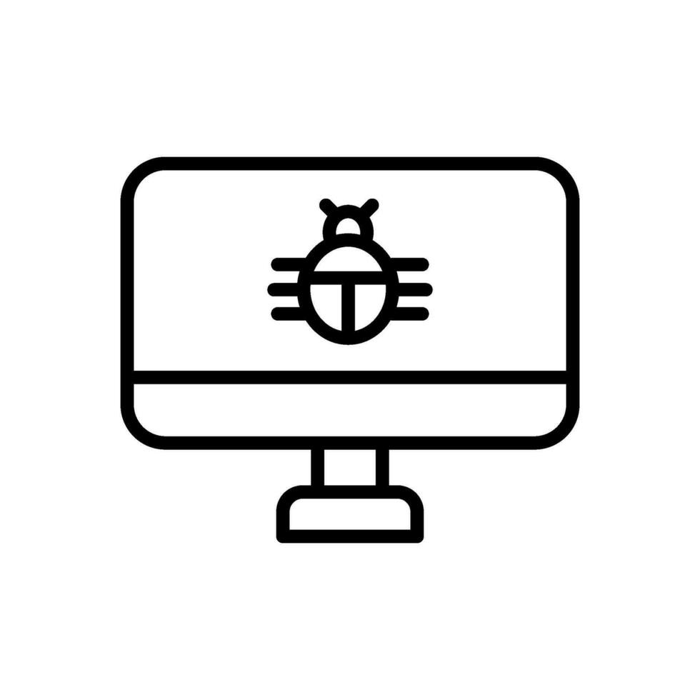 a program bug icon in line style vector