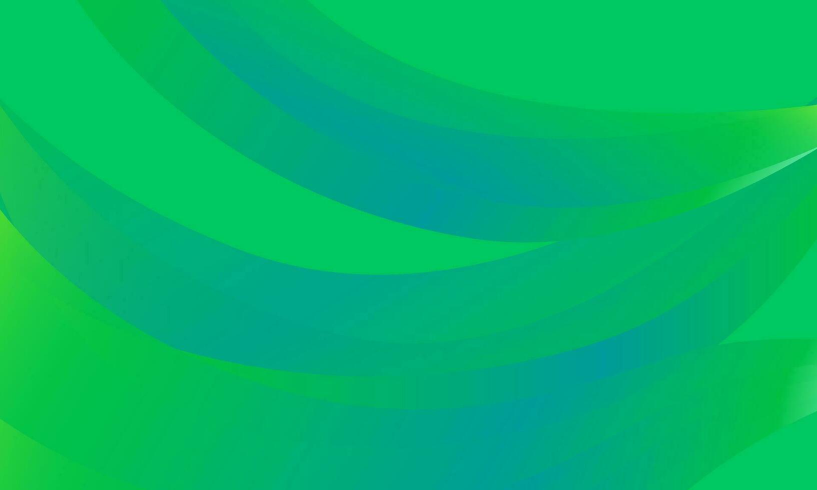 Green abstract background with smooth lines. Vector illustration for your design.