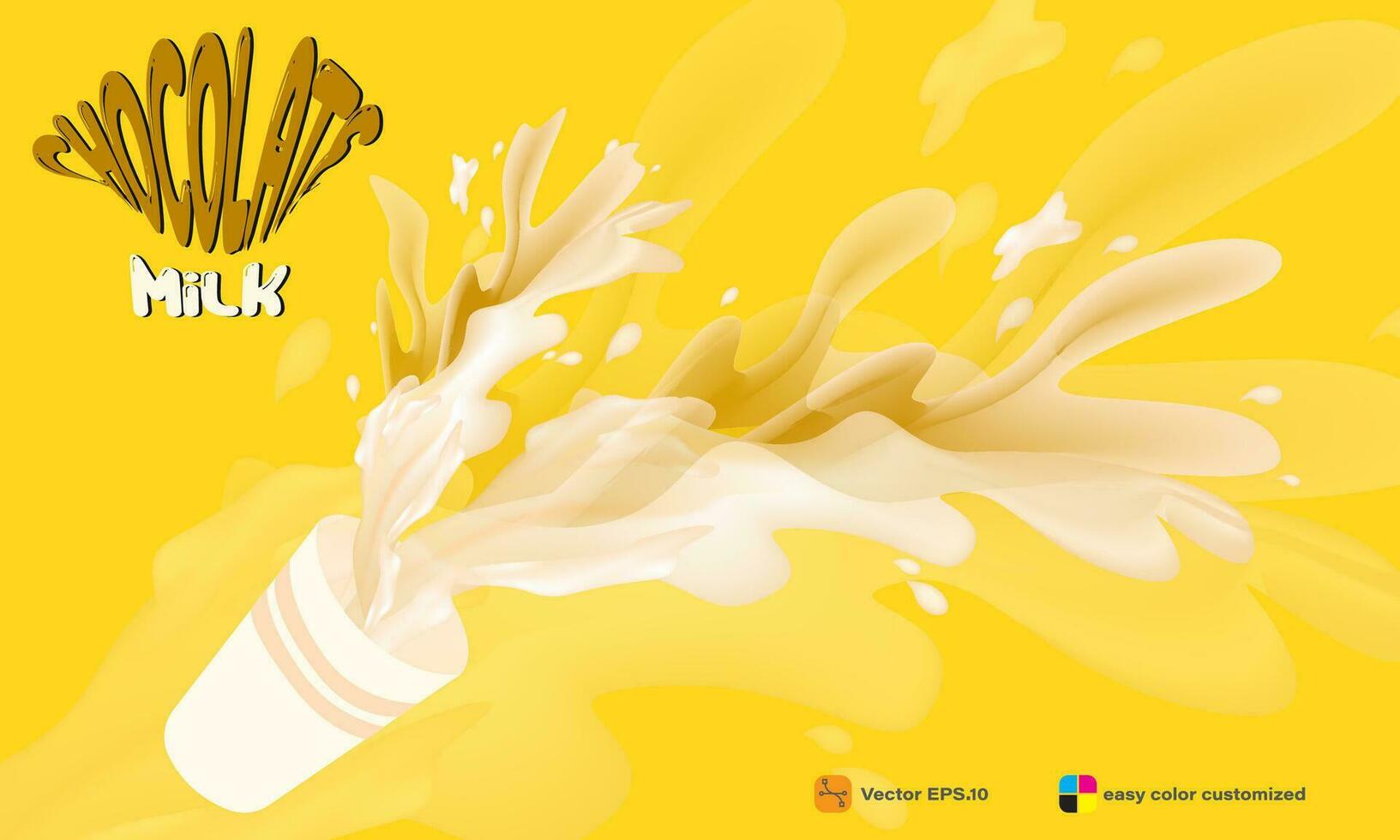 Milk splash background. Vector illustration. Can be used for advertisingeting and presentation.