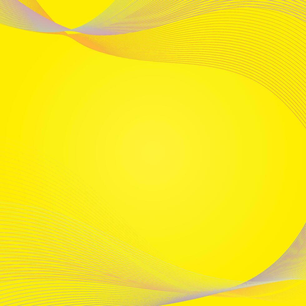 Abstract yellow background with wavy lines and space for text. Vector illustration