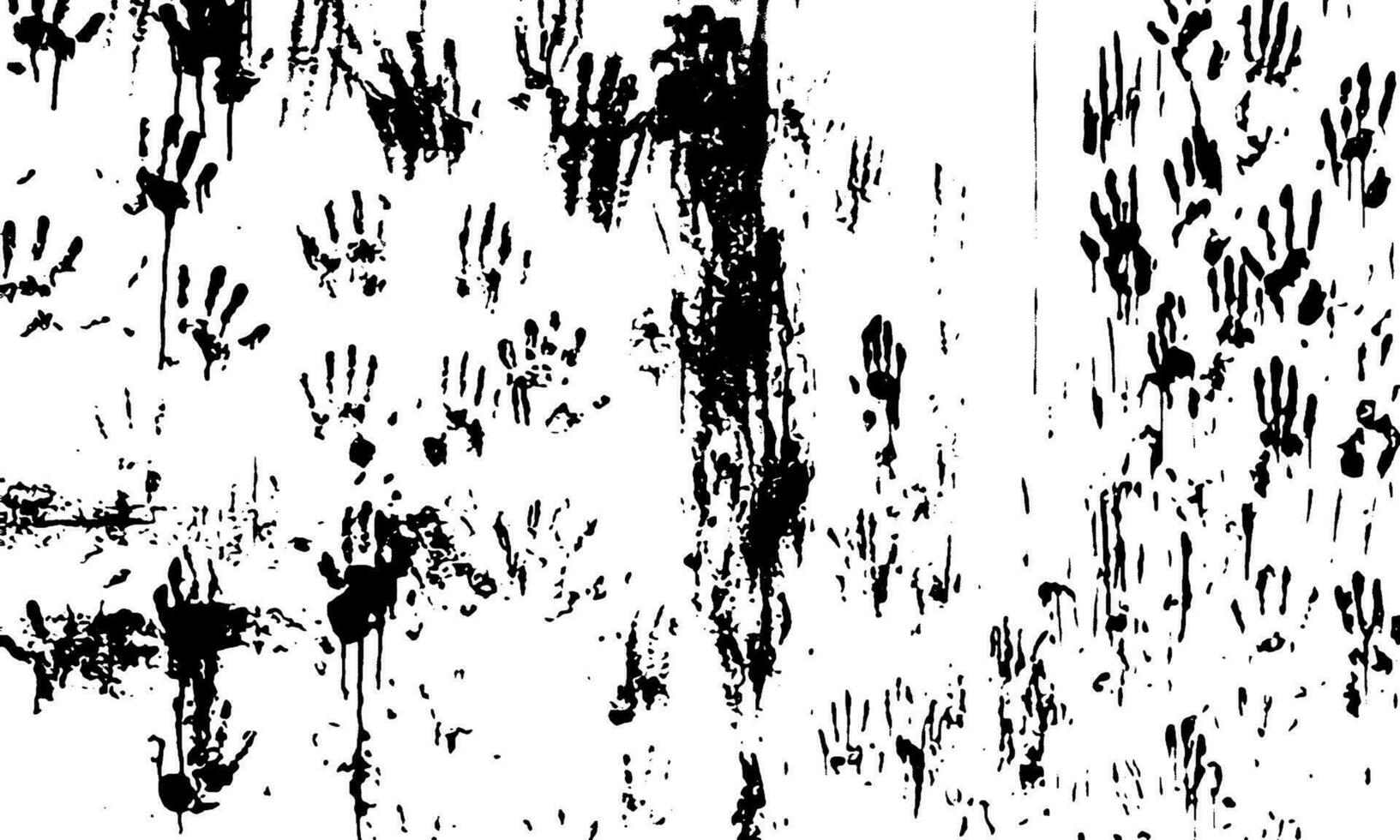 black white hand on wall  craked vector background