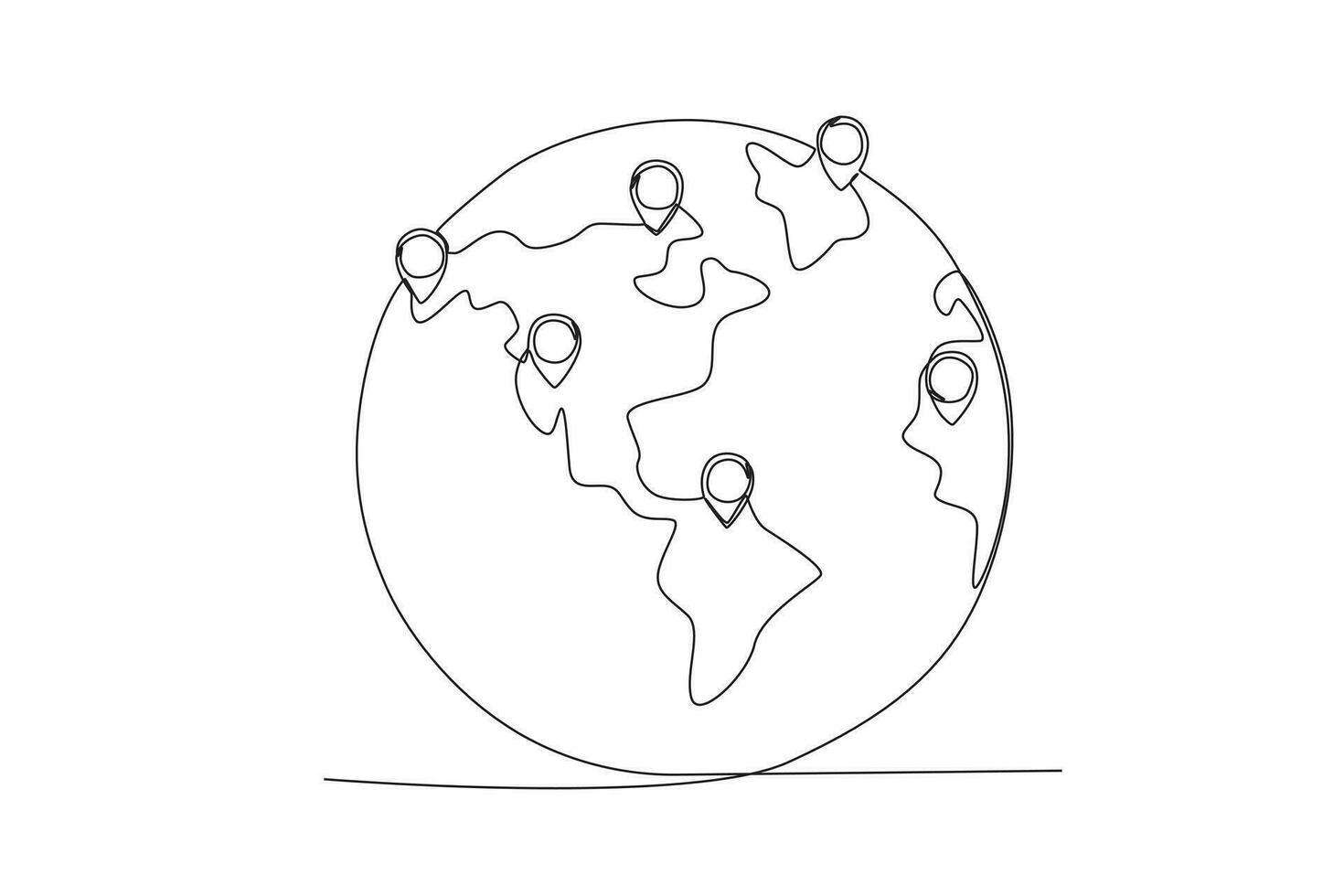 The location point of the human population on Earth vector