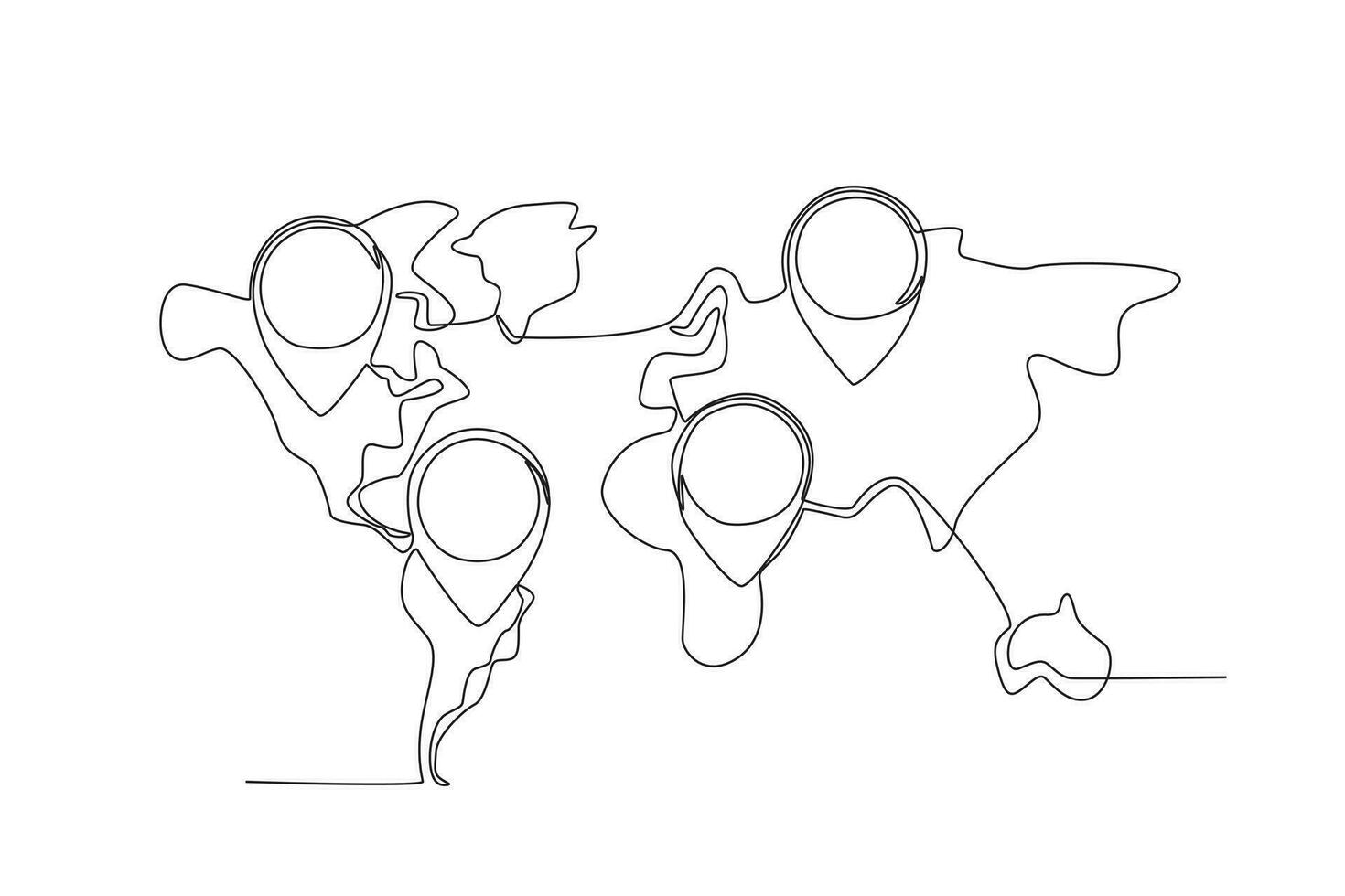 Location of human populations on various islands vector