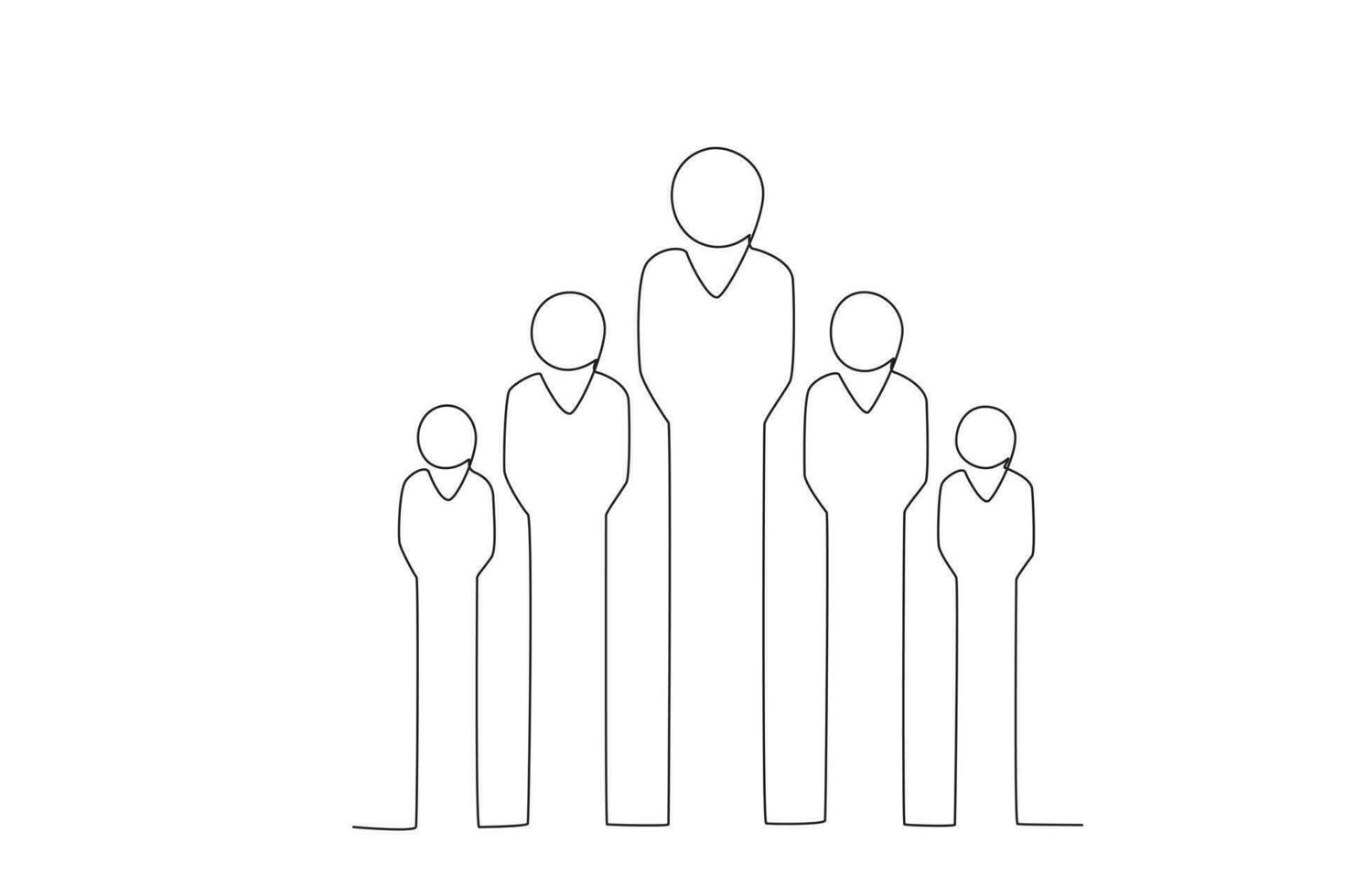 Illustration of human population in vector