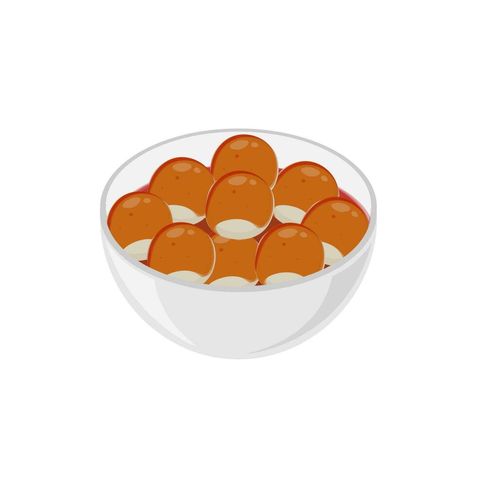 Japanese Dango Cake In A Bowl vector illustration logo