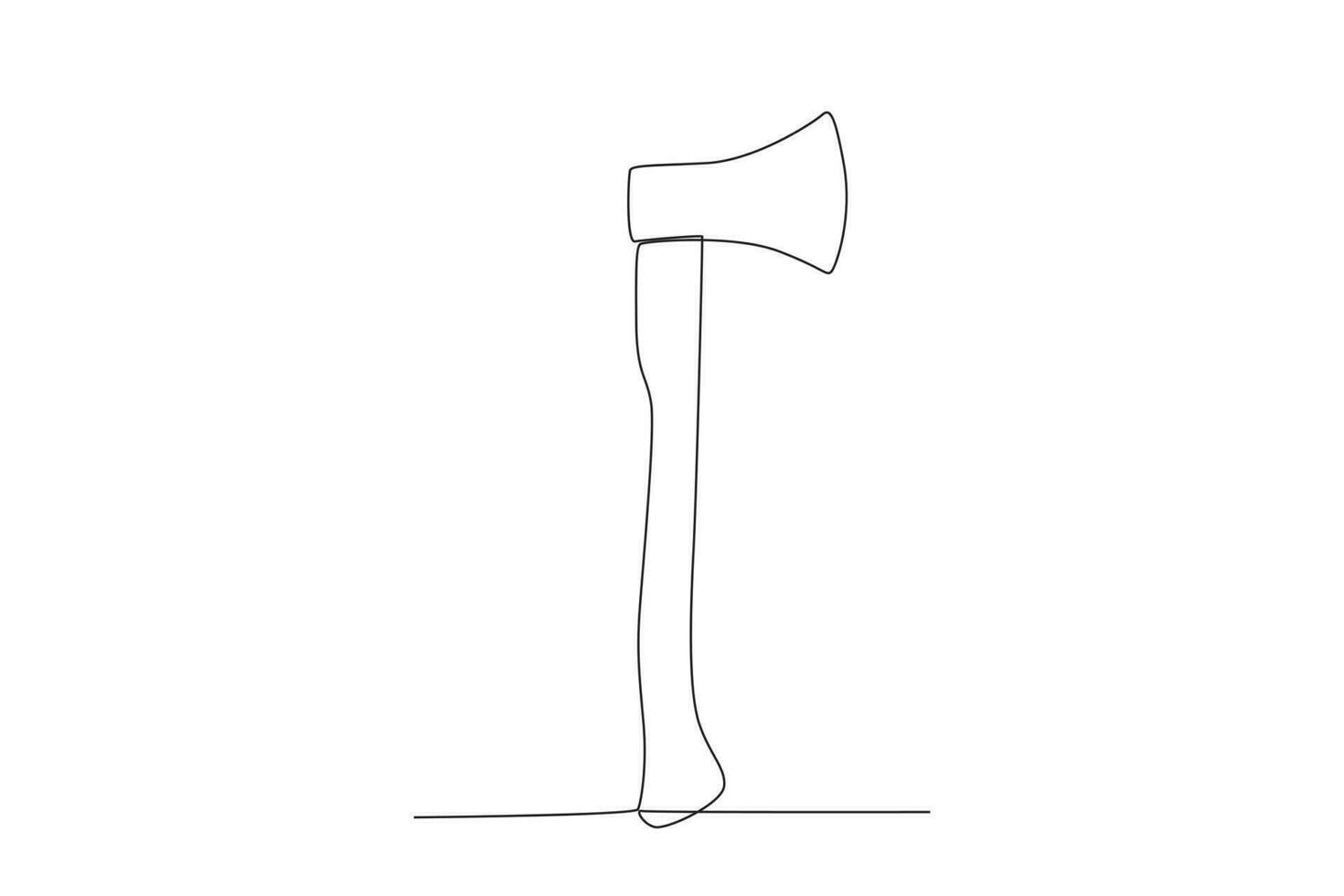 An axe in a standing position vector