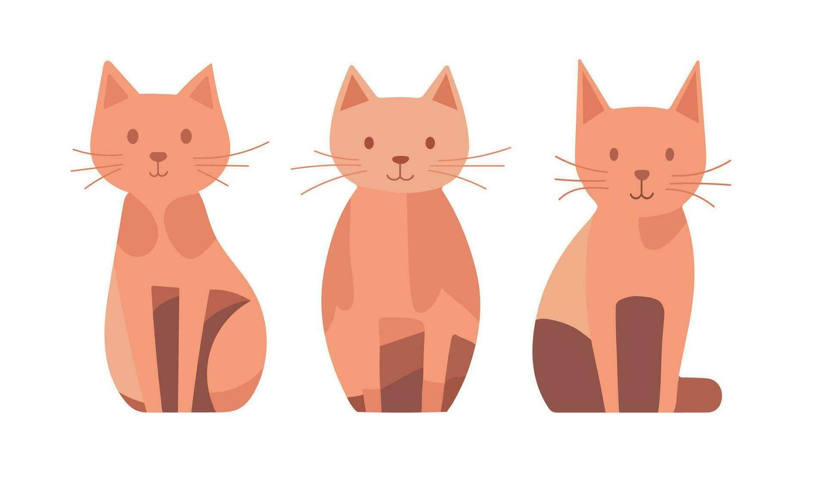 Premium Vector  Set of cat icons in flat style vector illustration for  your design