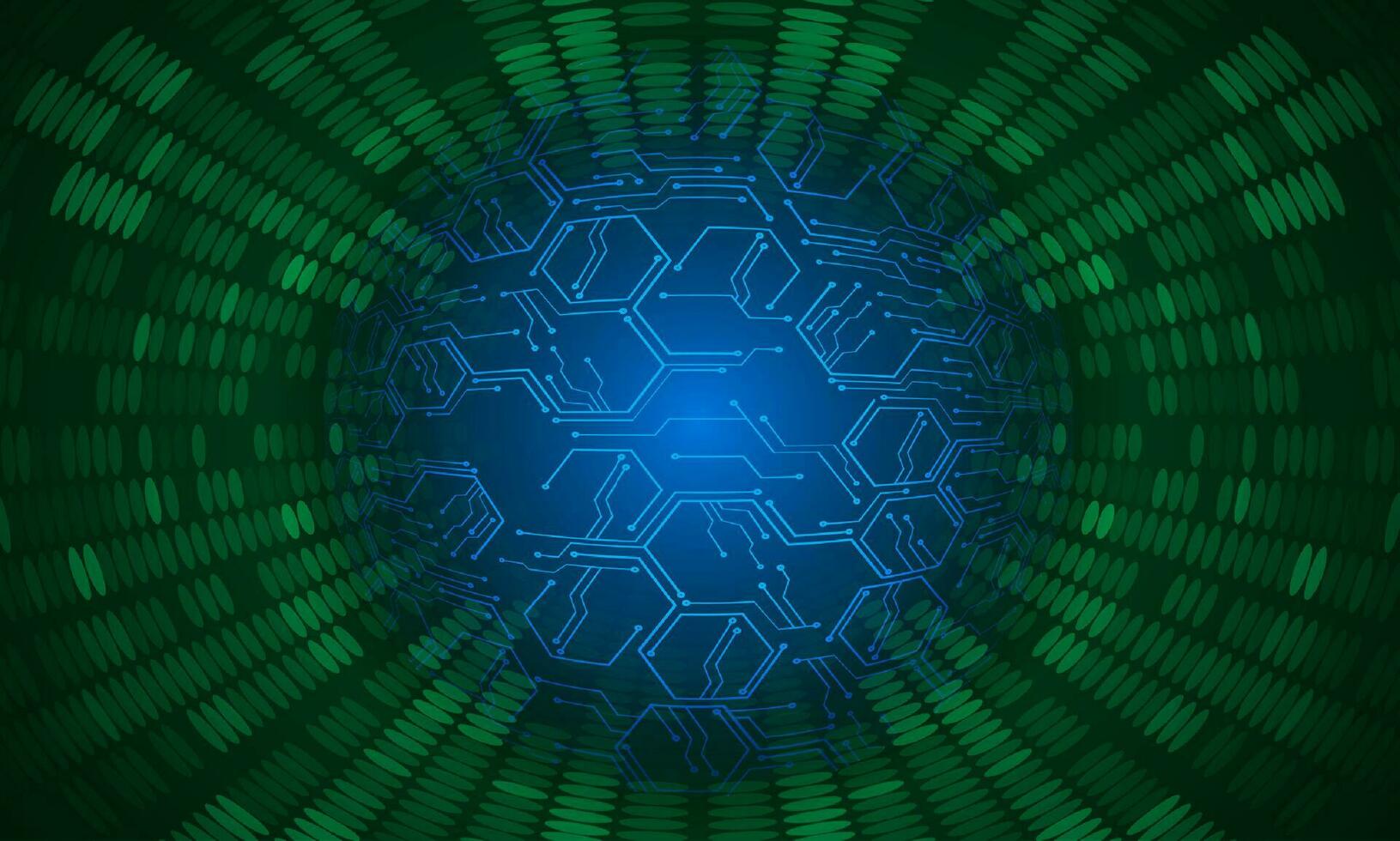 Modern Holographic Globe on Technology Background vector