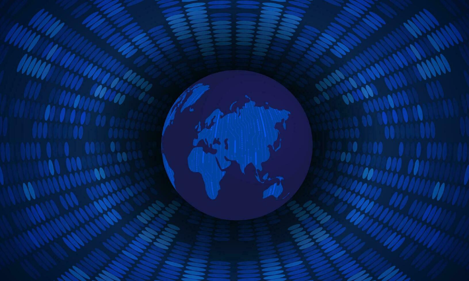 Modern Holographic Globe on Technology Background vector