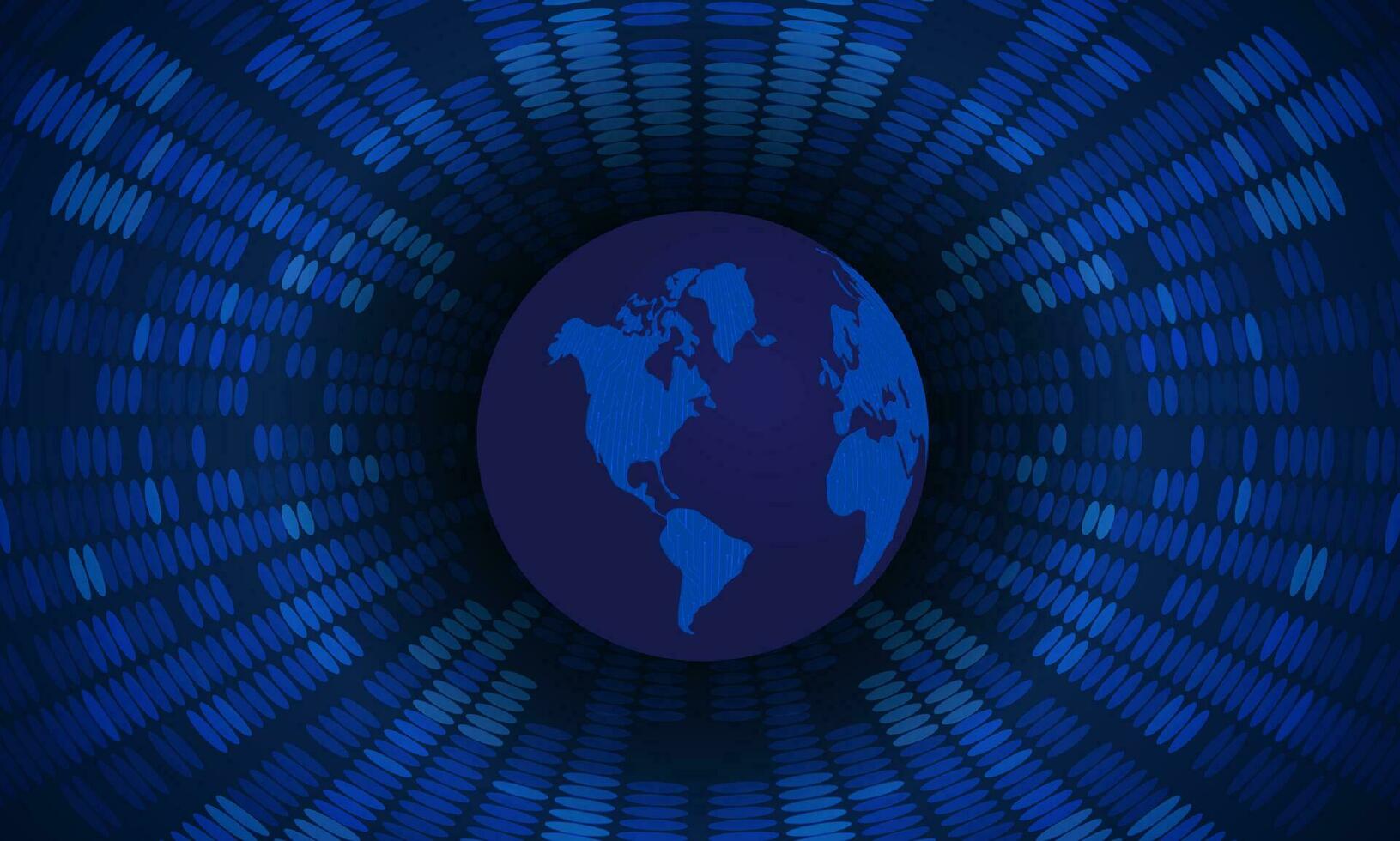 Modern Holographic Globe on Technology Background vector