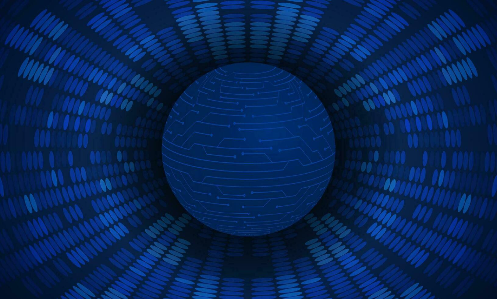 Modern Holographic Globe on Technology Background vector