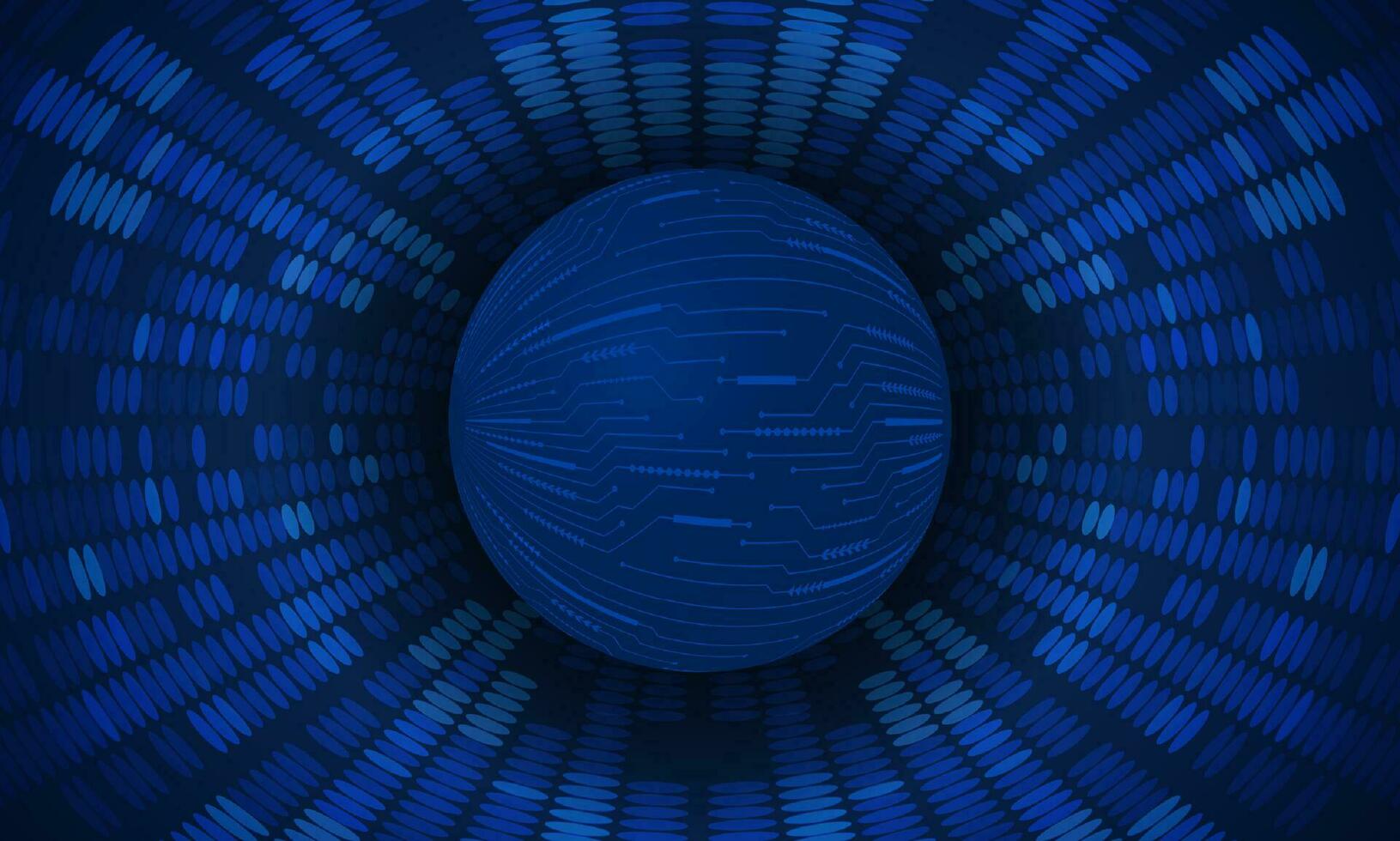 Modern Holographic Globe on Technology Background vector