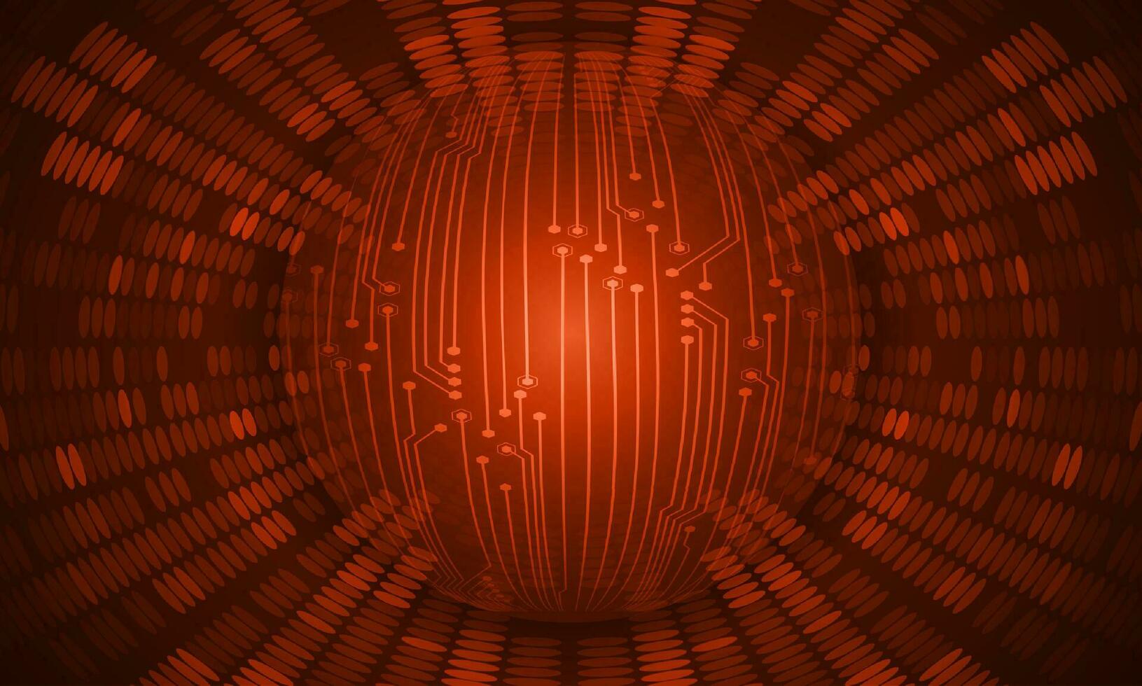Modern Holographic Globe on Technology Background vector