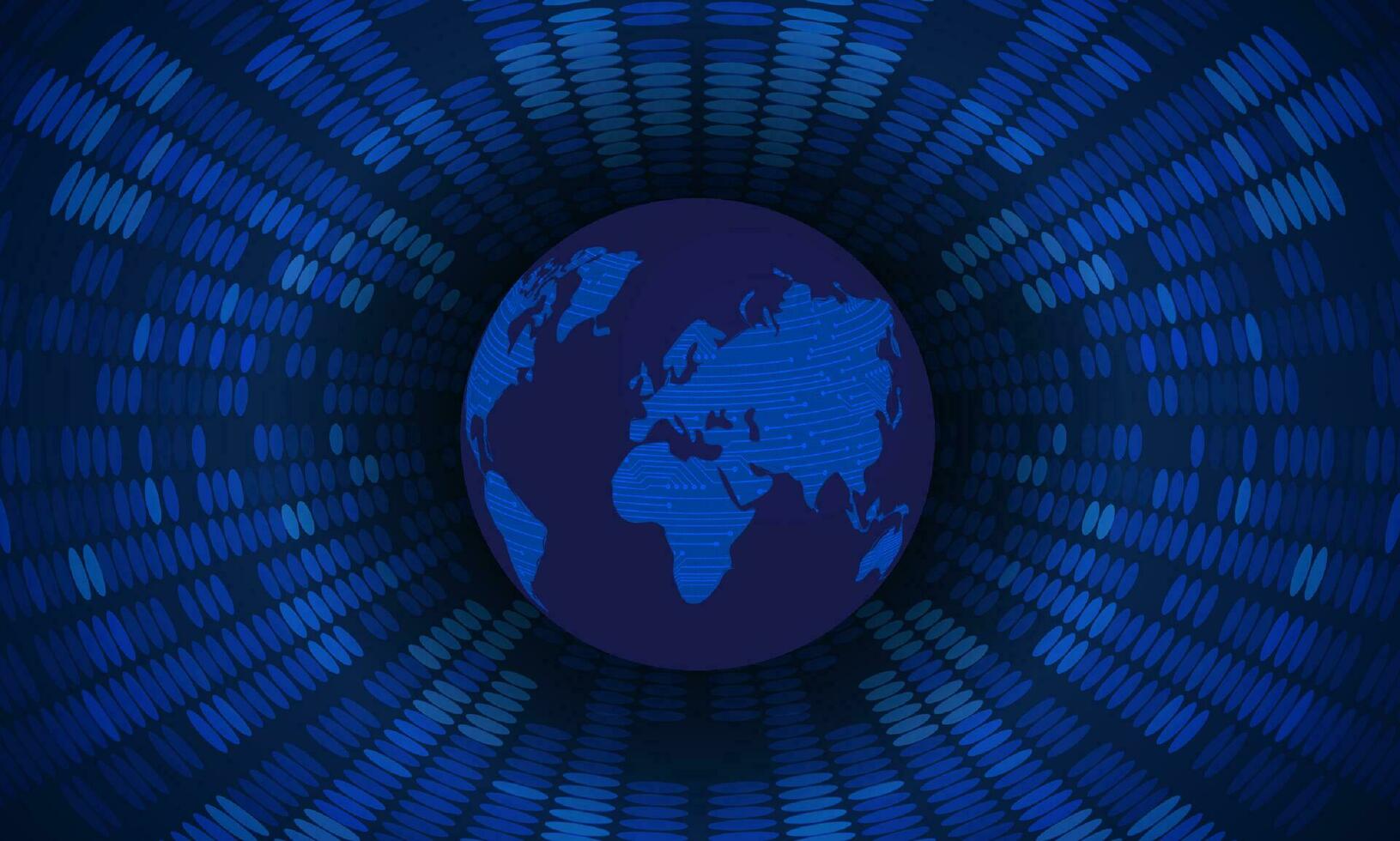 Modern Holographic Globe on Technology Background vector
