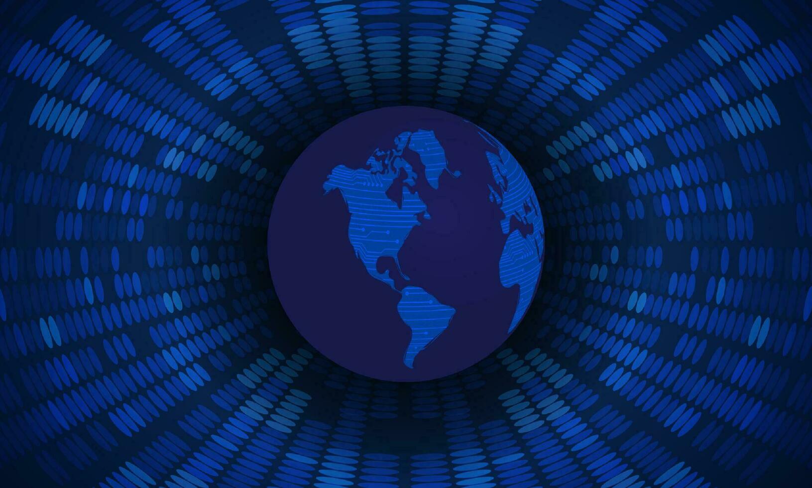 Modern Holographic Globe on Technology Background vector