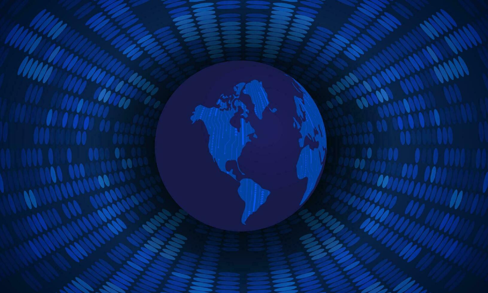 Modern Holographic Globe on Technology Background vector
