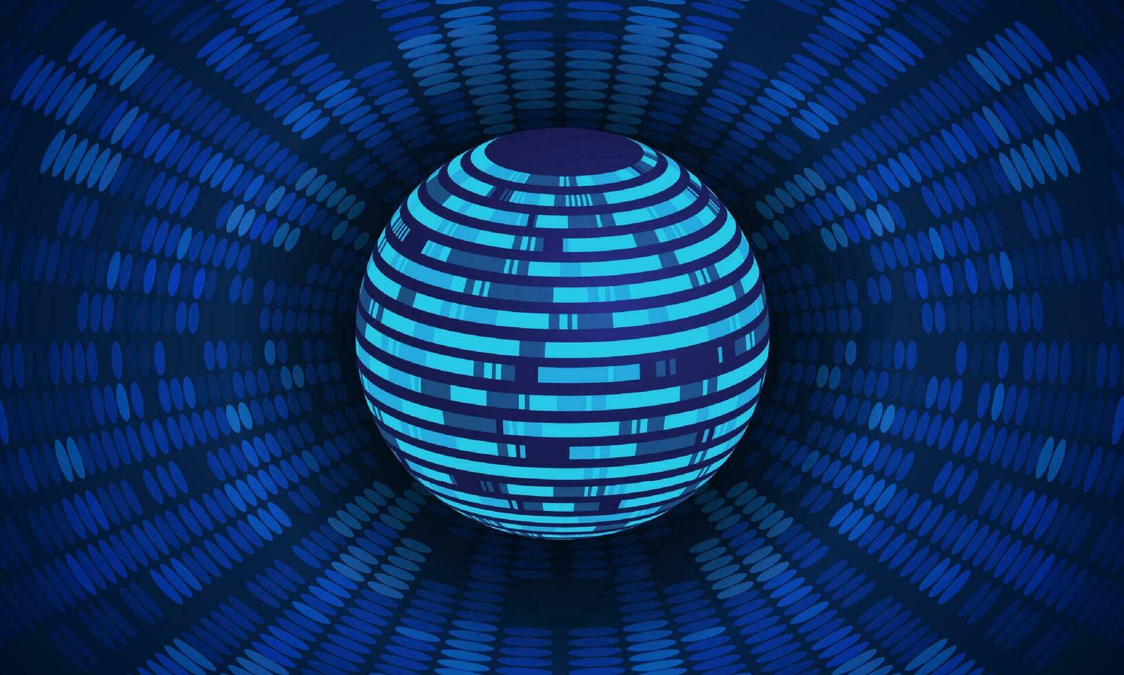 Modern Cybersecurity Technology Background with Blue Globe vector