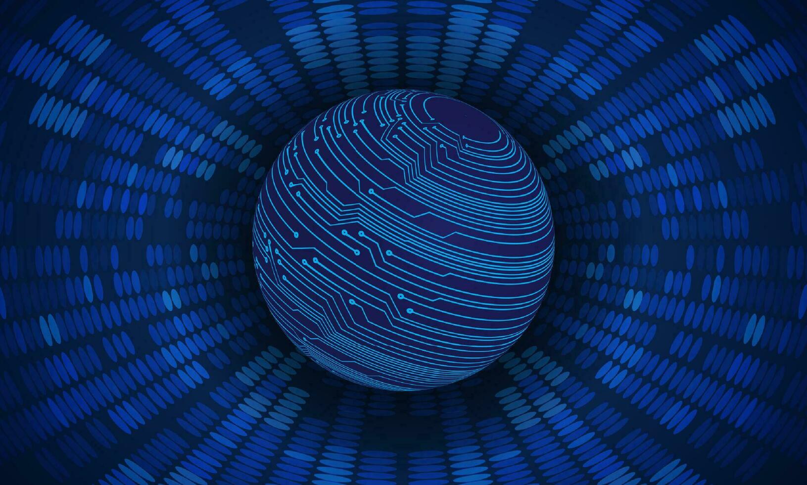 Modern Cybersecurity Technology Background with Blue Globe vector