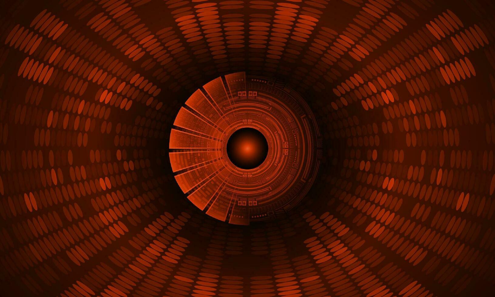 Modern Holographic Eye on Technology Background vector