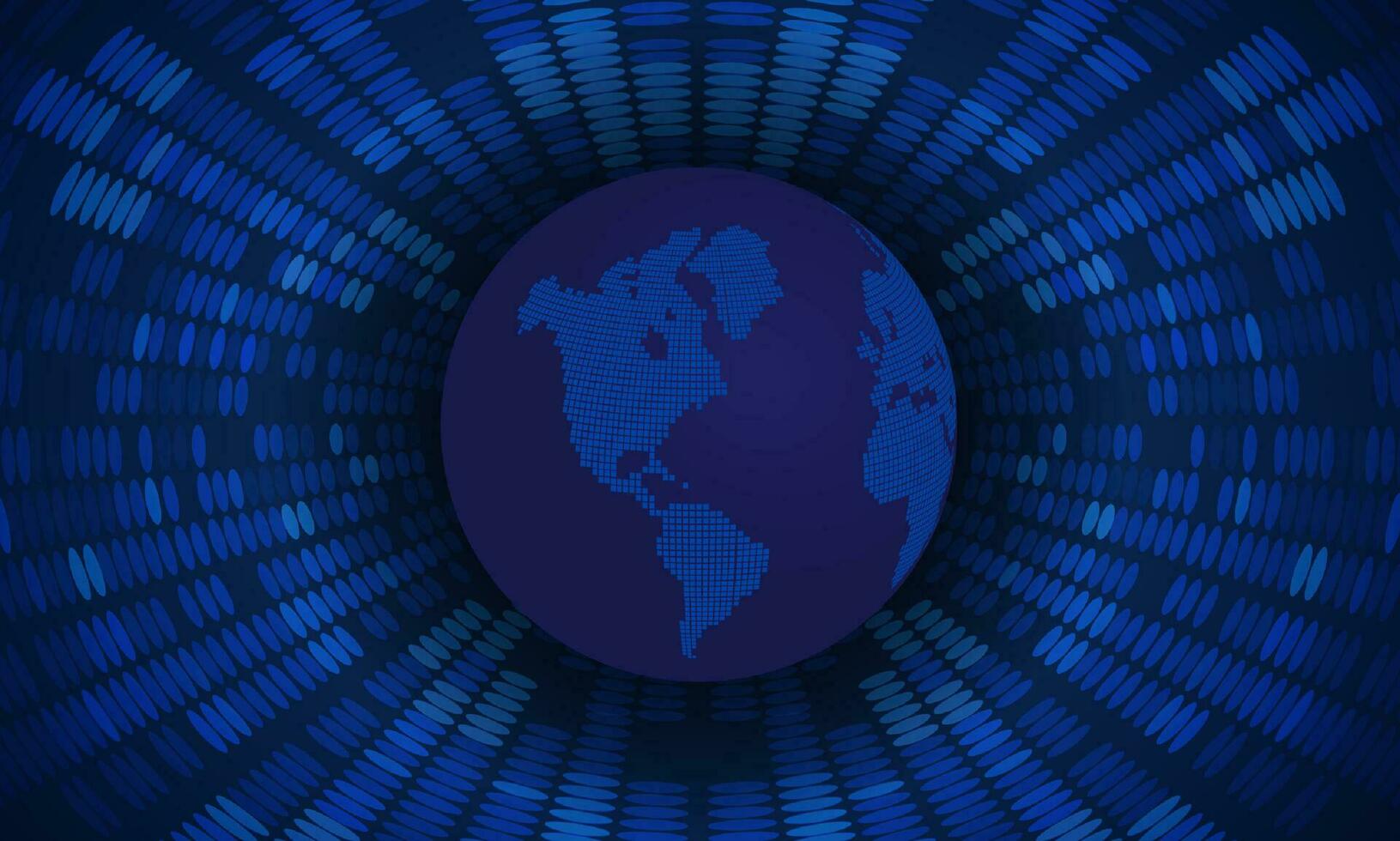 Modern Cybersecurity Technology Background with Blue Globe vector