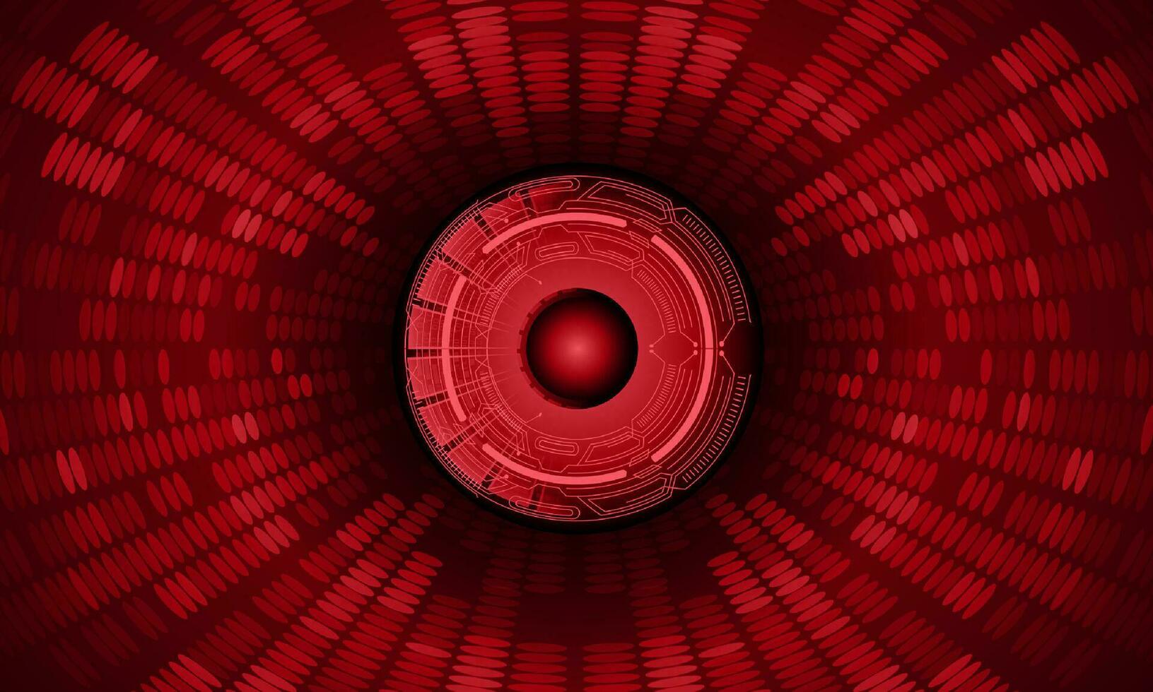 Modern Holographic Eye on Technology Background vector