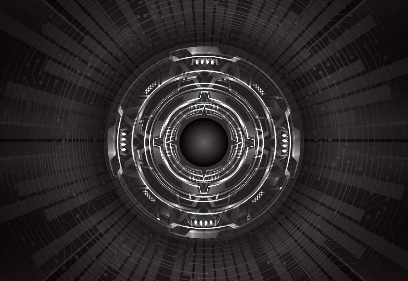 Modern Cybersecurity Eye on Technology Background vector