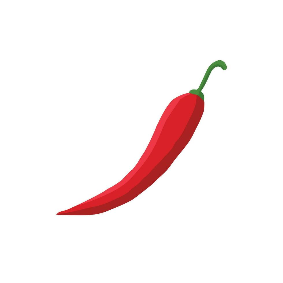 Red chili vegetable cartoon vector illustration