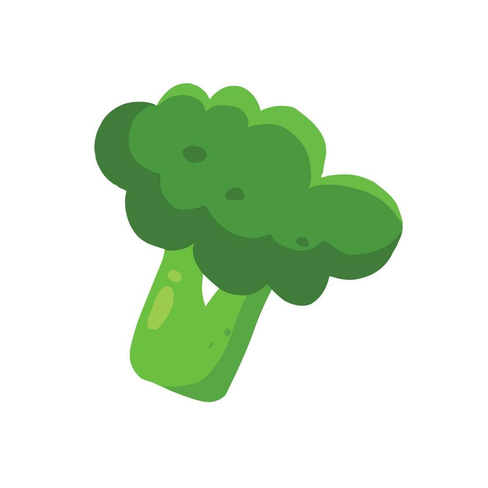 brócoli vegetal dibujos animados vector ilustración