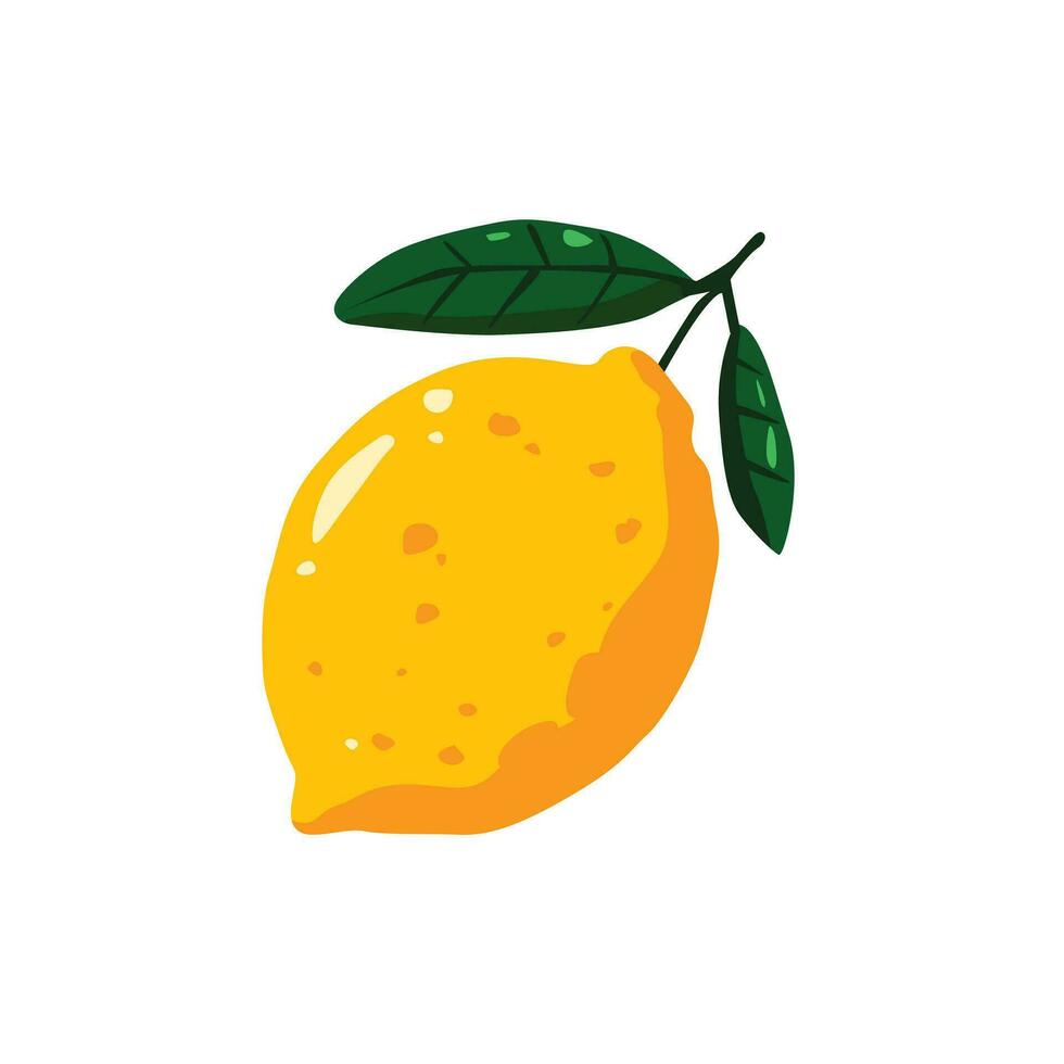 Lemon fruit cartoon vector illustration