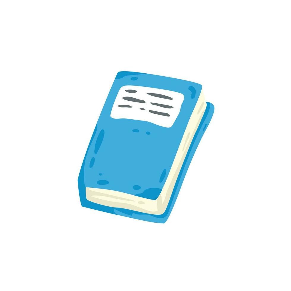 Notebook school stationery cartoon vector illustration