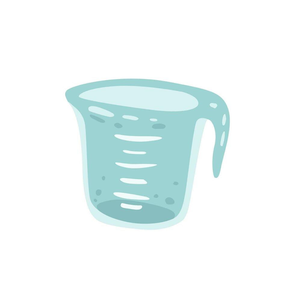 Measuring cup kitchen utensils cartoon vector illustration