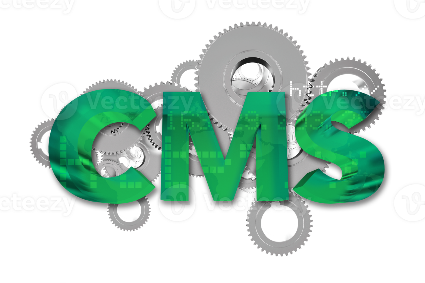 CMS Content Management System 3D Concept png