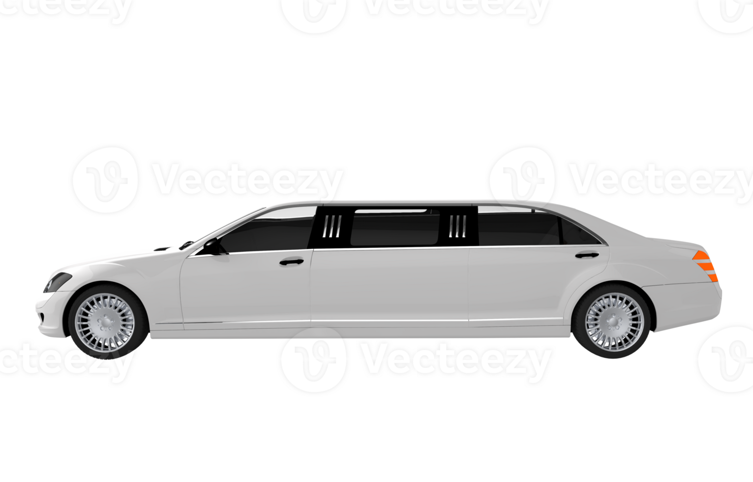 White Limo Side View png