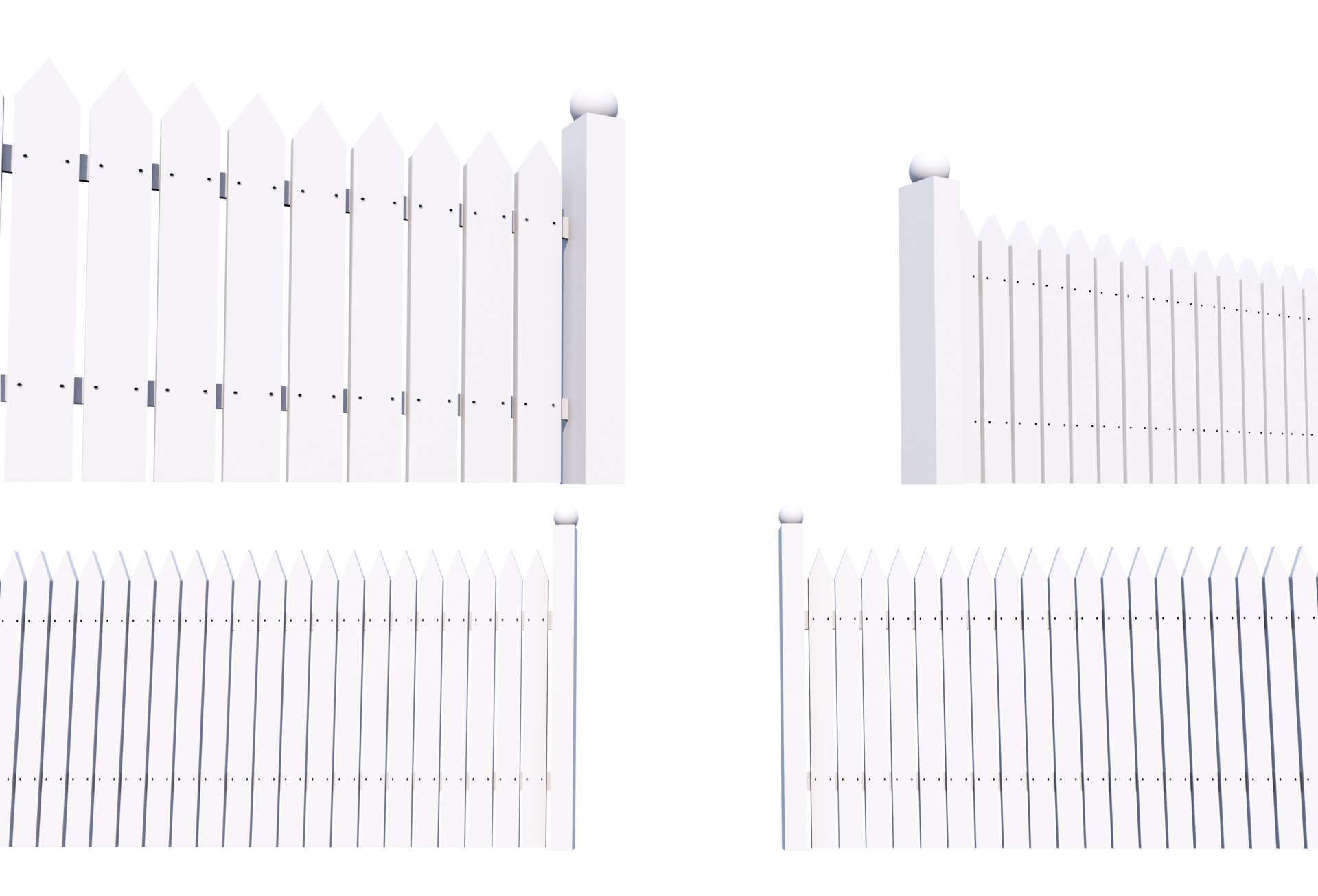 Elegant White Fence PNG Object 25276079 PNG