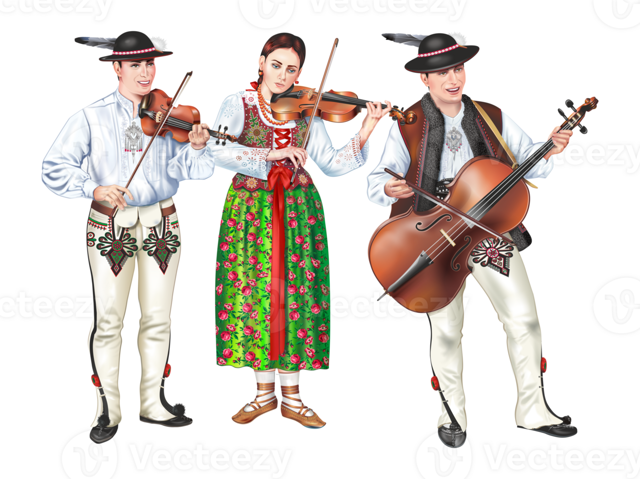 Polieren Zakopane Hochländer Volk Band png Grafik