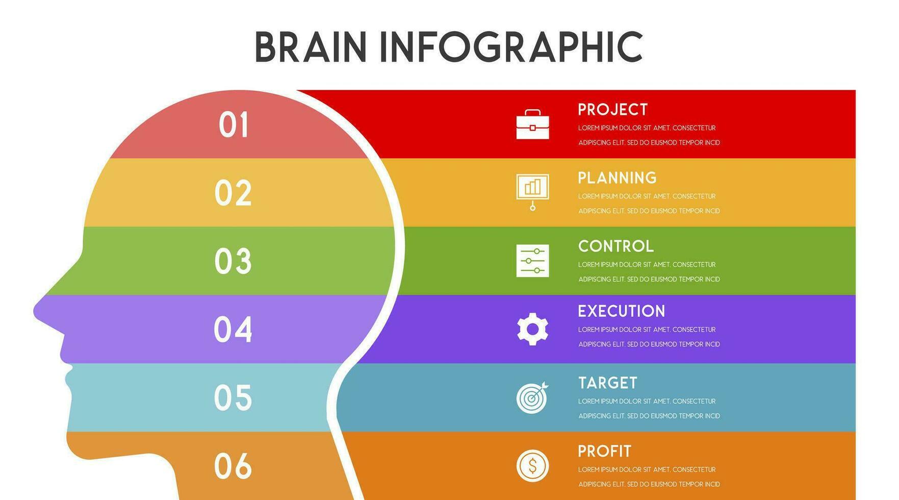 Business concept 6 options or steps vector