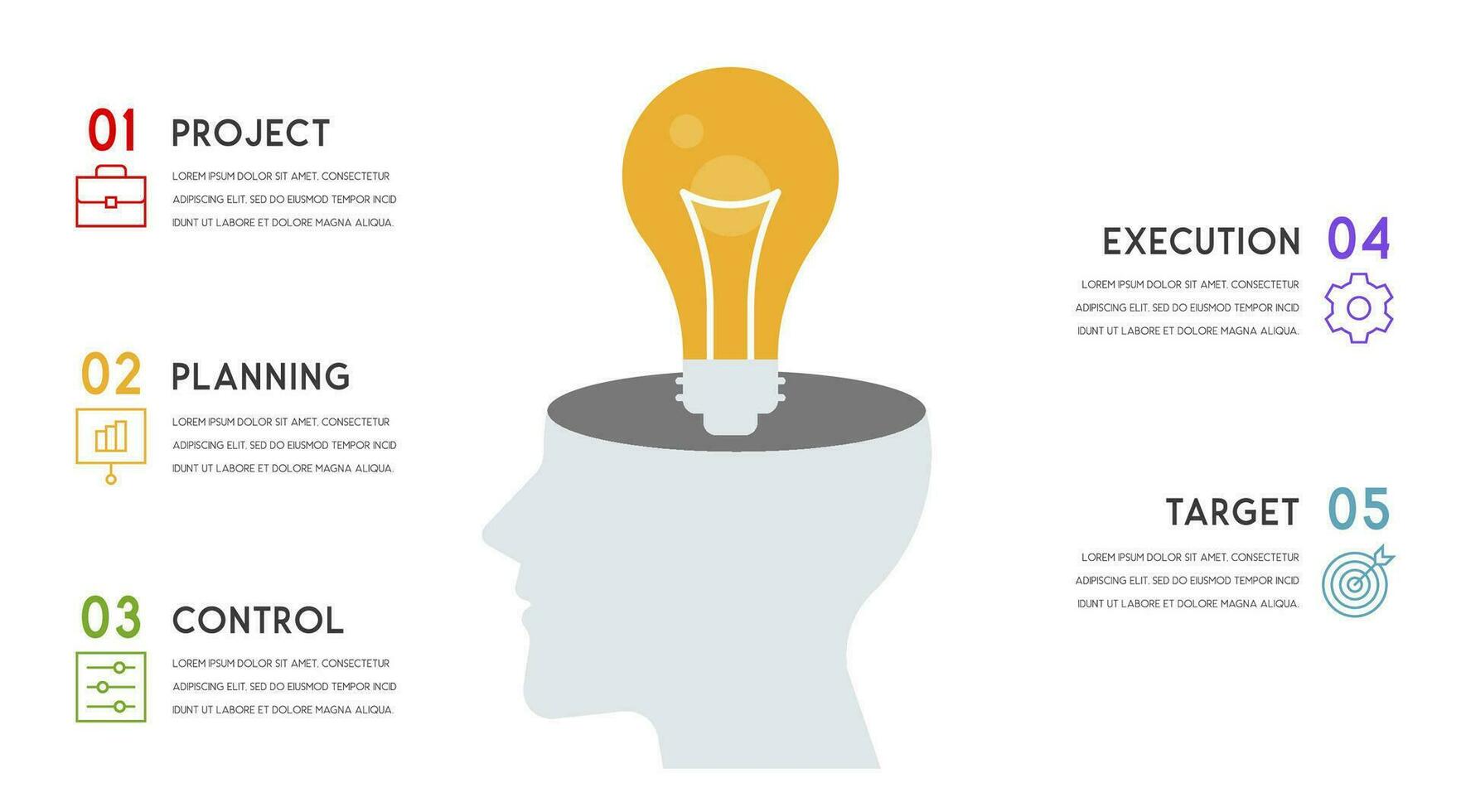 Business concept 5 options or steps vector