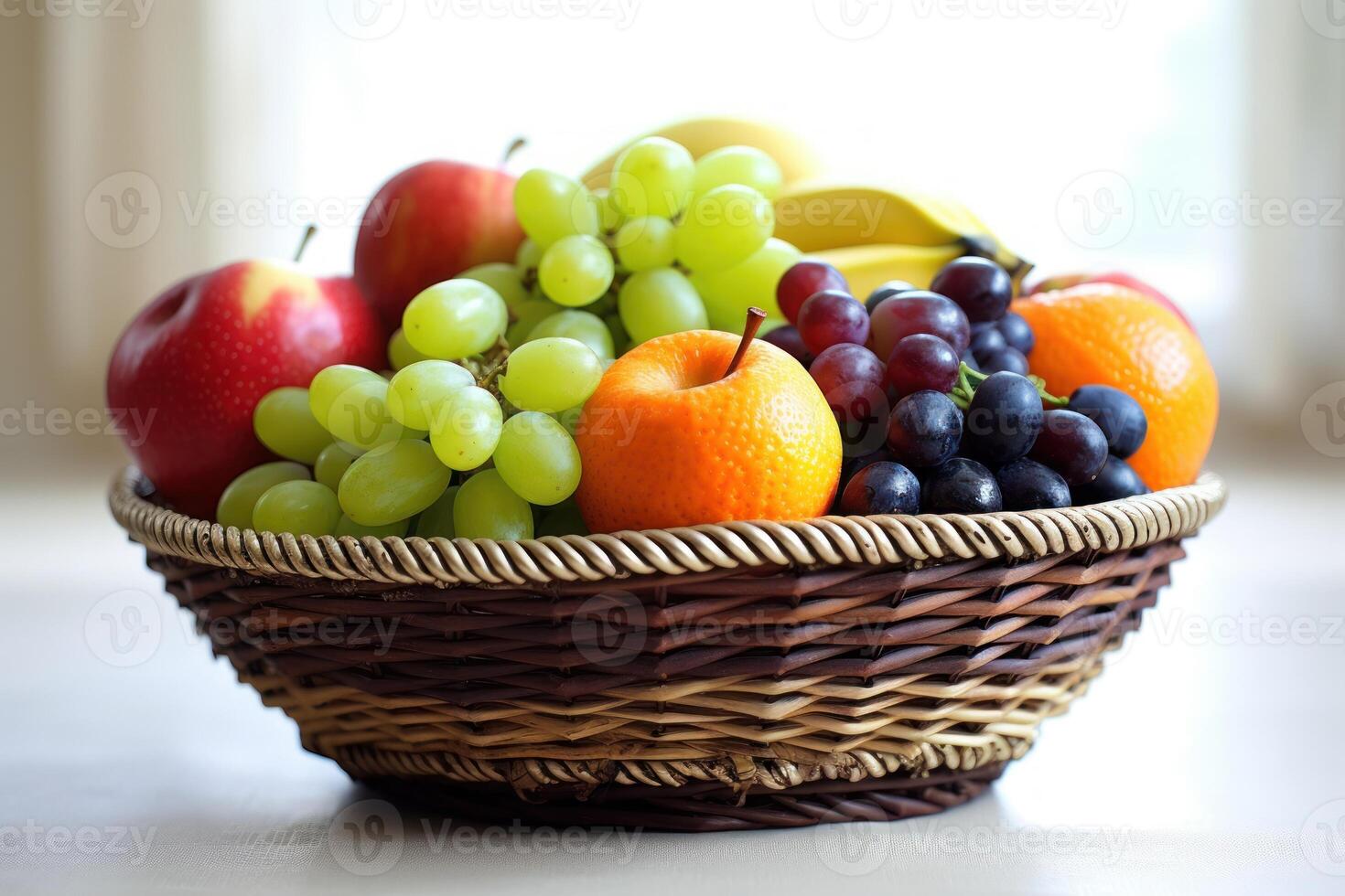 stock photo of mix fruit on the basket Editorial food photography