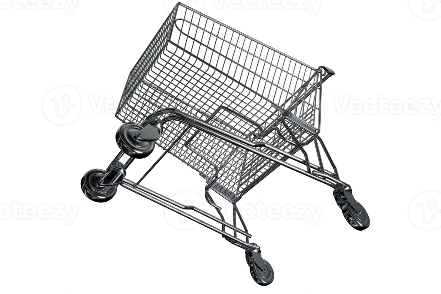 Silver Shopping Cart png