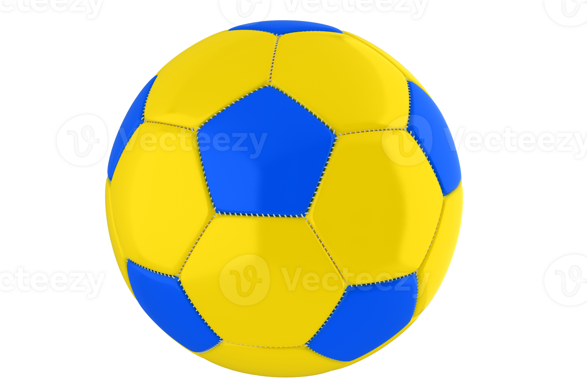 Yellow-Blue Soccer Ball 25276321 PNG