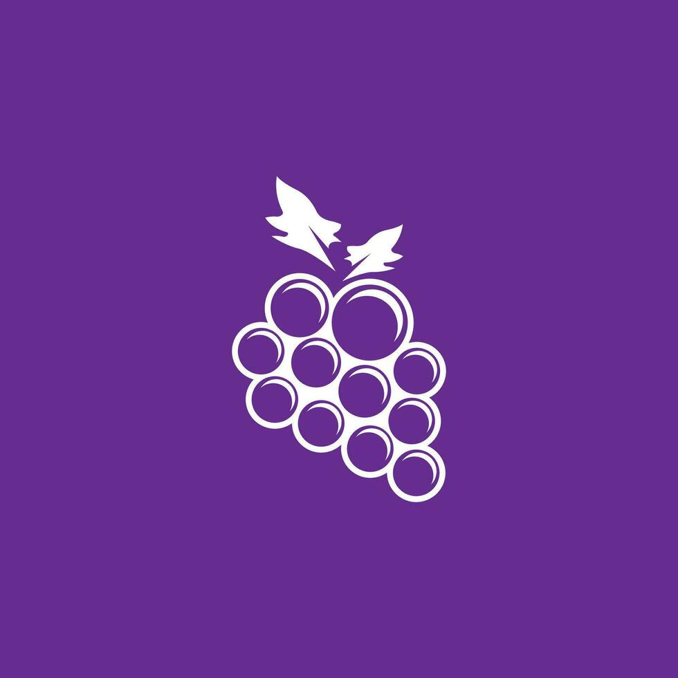 Modern Fruit Grape Logo Template vector