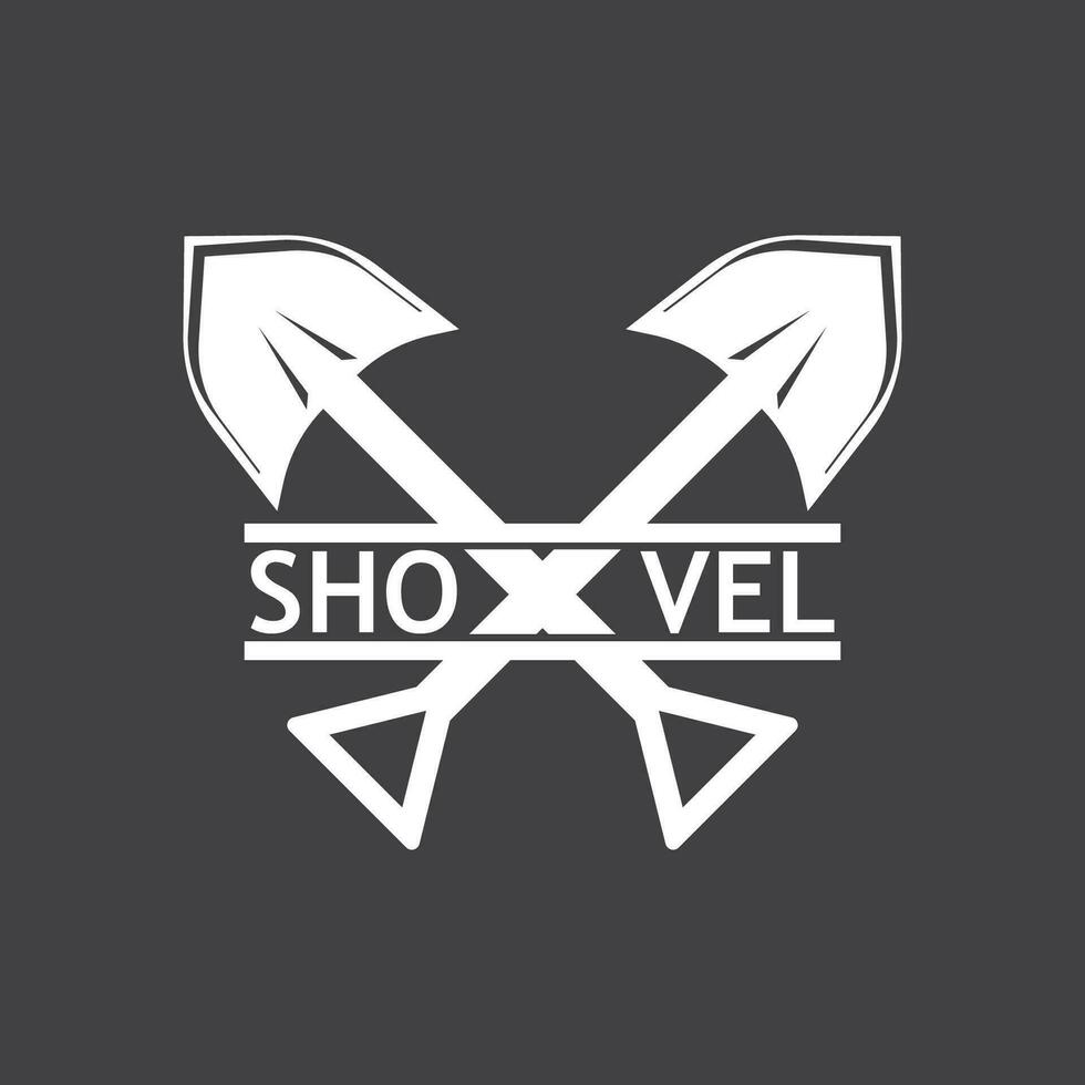 Shovel icon vector logo design template