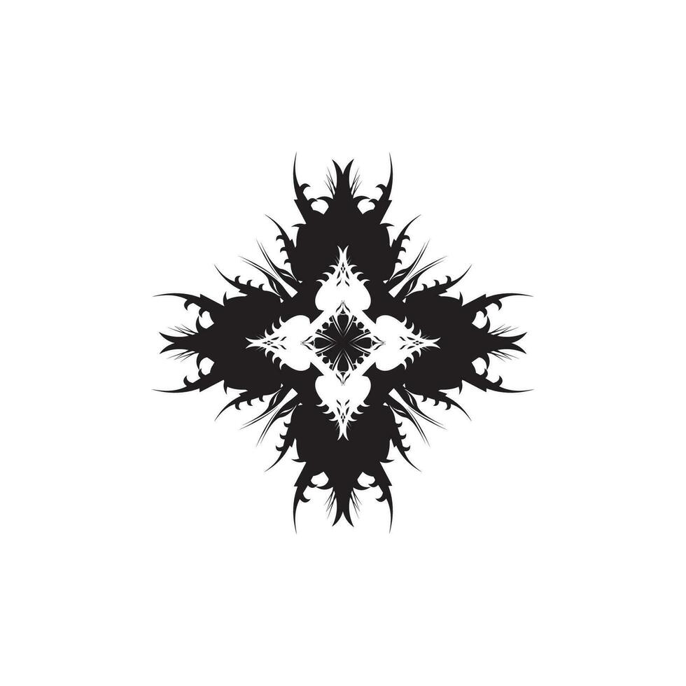 Black Tribal Tattoo Abstract Symbol Template vector